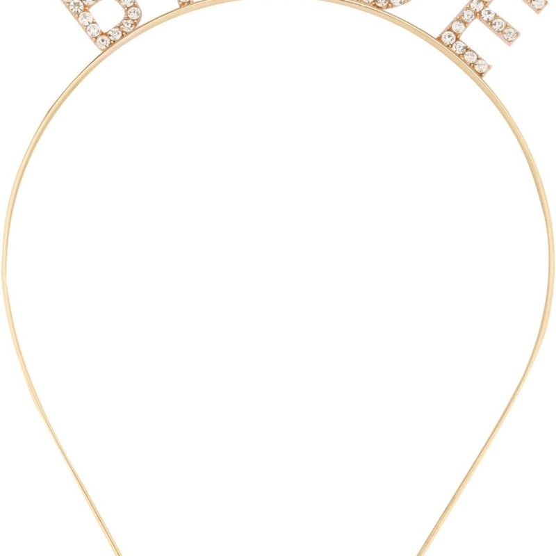 Altın Gold Renk Bekarlığa Veda Kristal Taş Bride Tacı İthal