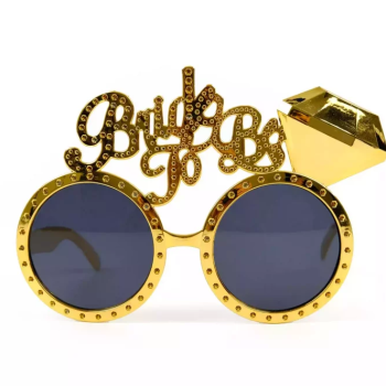 Altın Renk Bride To Be Yazılı Gelin Gözlüğü