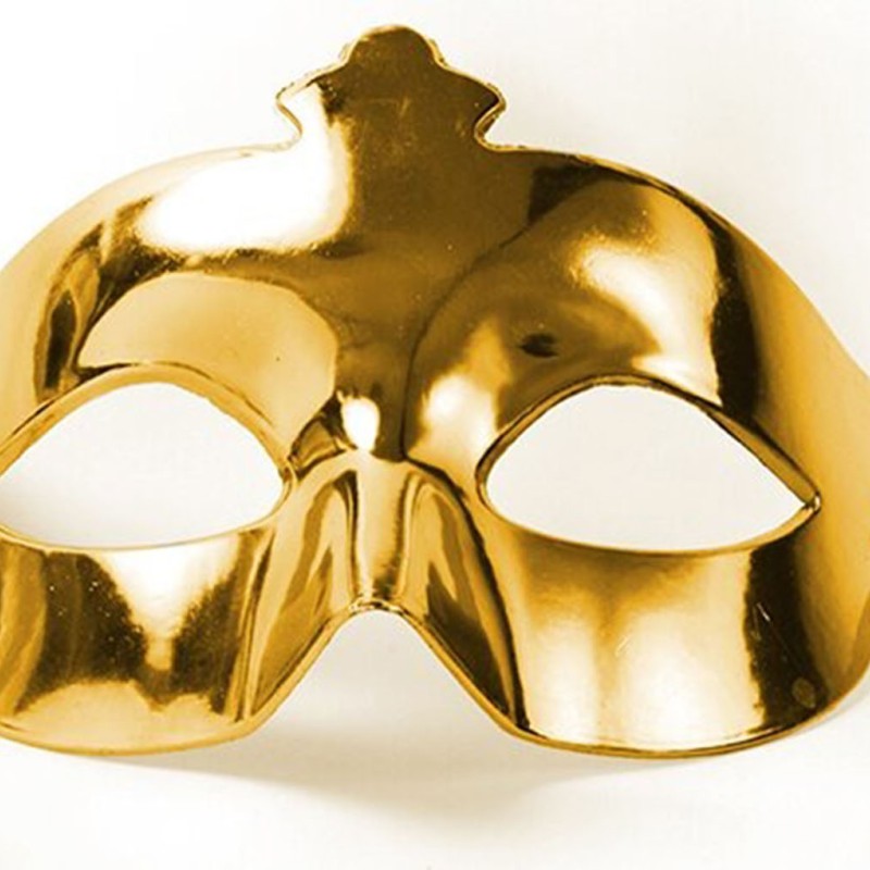 Altın Renk Ekstra Parlak Balo Maskesi