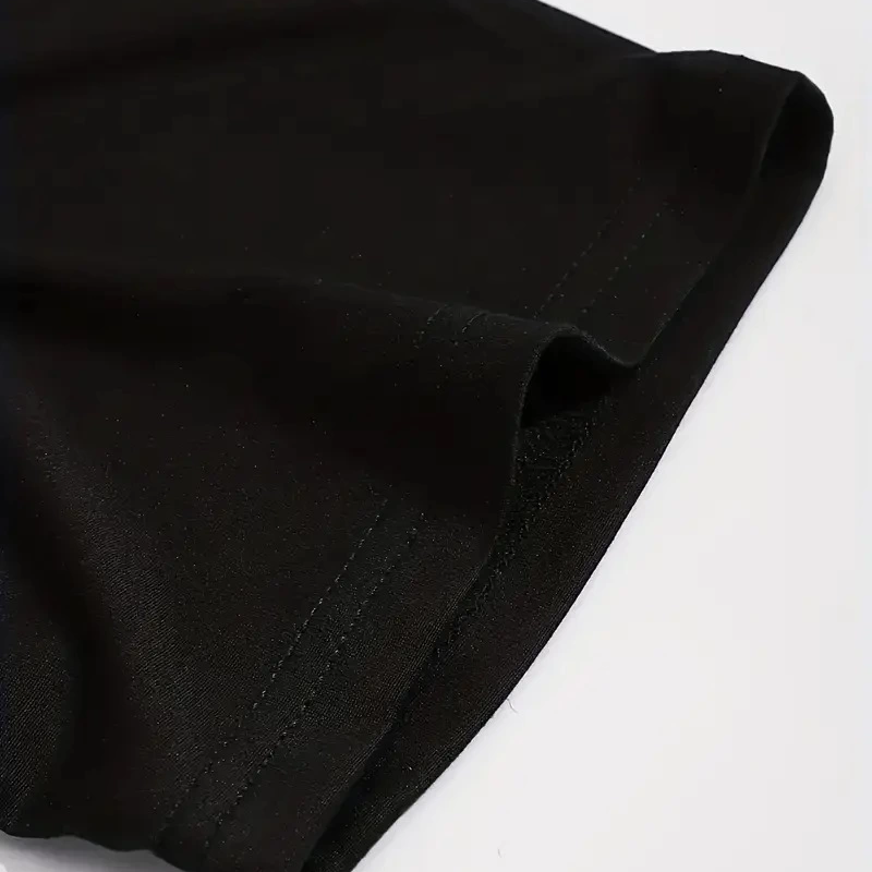 ANIMAL Desen Baskı   Oversive Tişört,  Sporda ve Günlük Giyime Uygun - Siyah -