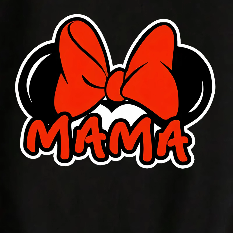 Anneler Günü Baskılı T-shirt - Siyah -