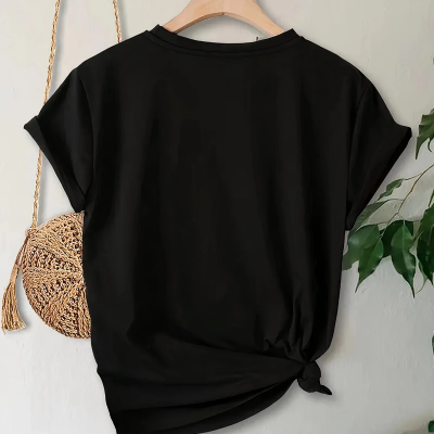 Anneler Günü Baskılı T-shirt - Siyah -