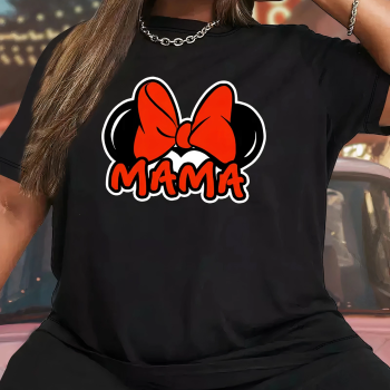 Anneler Günü Baskılı T-shirt - Siyah -