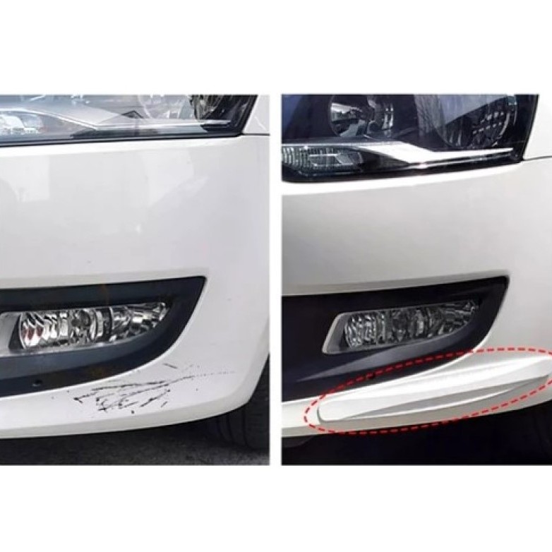 Araba Tampon Koruyucu Karbon Desenli Beyaz