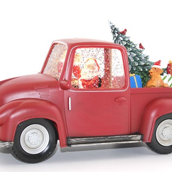 Araba Tasarımlı Işıklı Müzikli Noel Baba Kar Küresi 