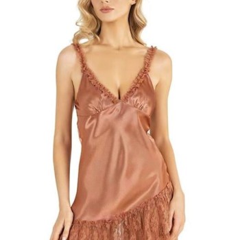 Arias Closet Bakır Kısa Saten Gecelik 8238