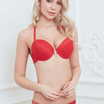 Arias Closet Balenli Destekli Dolgulu Askıları Çıkabilen Önden Açılan Sırt Dekolteli Sütyen Ve String Takım