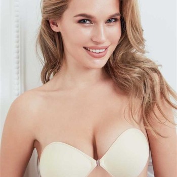 Arias Closet Balensiz Dikişsiz Desteksiz Straplez Önden Açılan Yapışkan Sütyen