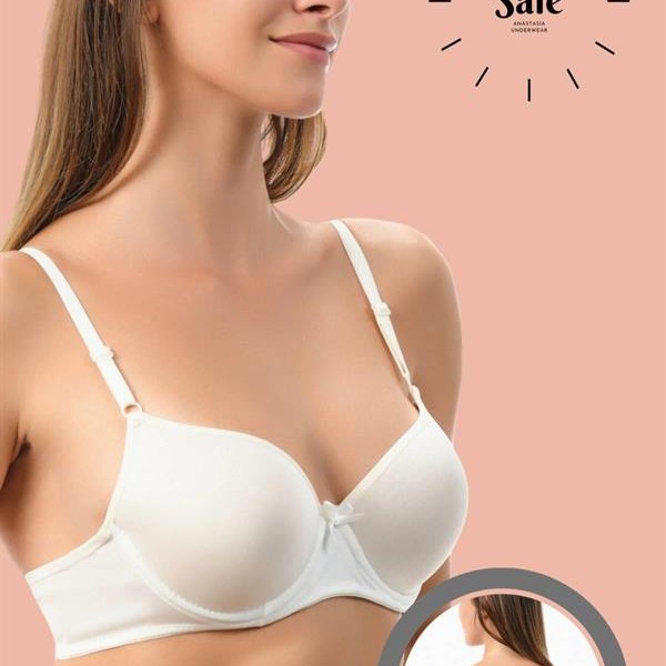 Arias Closet Beyaz Dolgulu Mikro Tek Sütyen