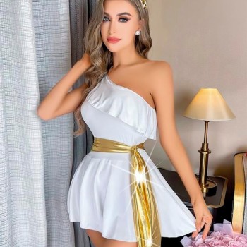 Arias Closet Beyaz Fantezi Elbise Gecelik