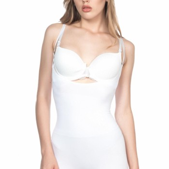 Arias Closet Beyaz Mı Emay 2058 Göğsü Açık Kısa Paça Boy Korse