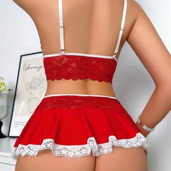 Arias Closet Bustiyer Ve Mini Etekli Fantezi Hemşire Kostümü