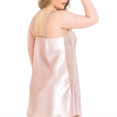 Arias Closet Büyük Beden Somon Kısa İkili Saten Sabahlık Gecelik Takımı 6152