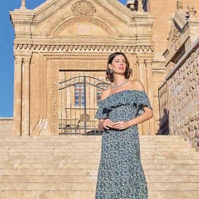 Arias Closet Çiçek Desenli Elbise