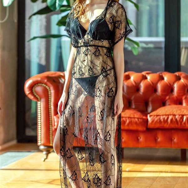 Arias Closet Dantelli Gecelik Balenli Destekli Dolgulu Önden Açılan Sütyen Ve String 3'Lü Takım