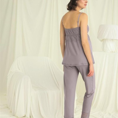 Arias Closet Dantelli Hamile Lohusa 3'Lü Pijama Takımı