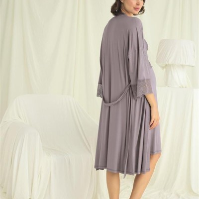 Arias Closet Dantelli Hamile Lohusa Sabahlık Takımı