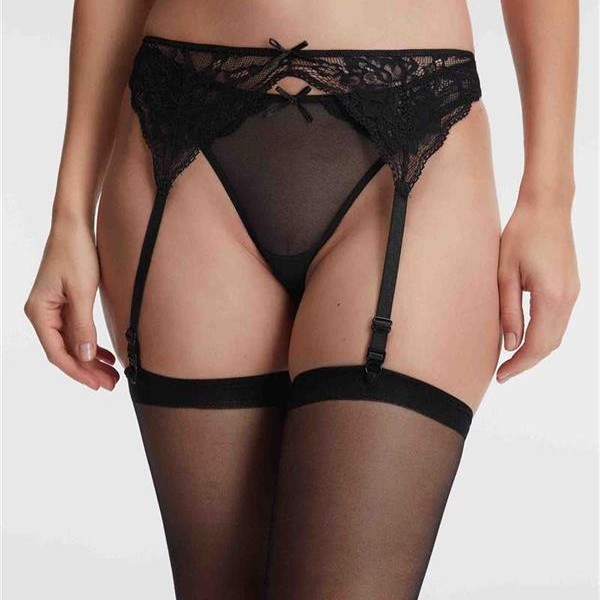 Arias Closet Dantelli Jartiyer String Ve Çorap 3'Lü Takım