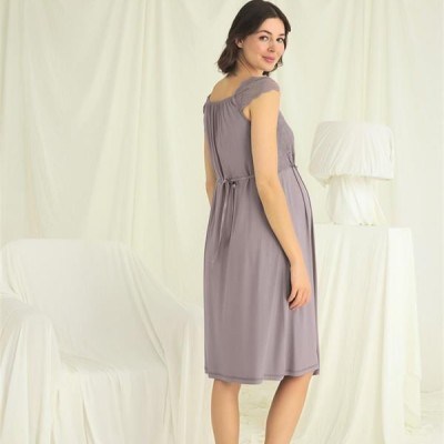 Arias Closet Dantelli Önü Düğmeli Hamile Lohusa Sabahlık Takımı