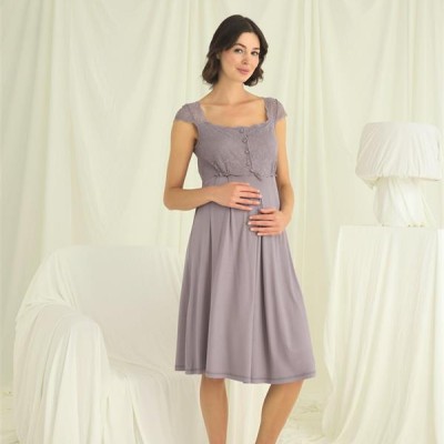 Arias Closet Dantelli Önü Düğmeli Hamile Lohusa Sabahlık Takımı