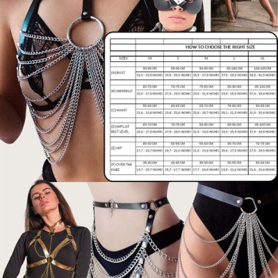 Arias Closet Deri Fantezi Zincirli Tek Bacak Jartiyer Sexi H0015