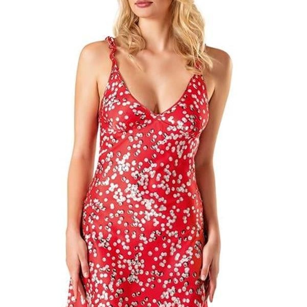 Arias Closet Desenli Saten Gecelik 8145