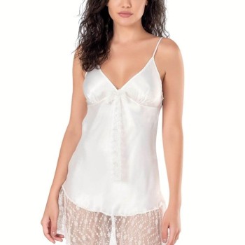 Arias Closet Ekru Kısa Saten Gecelik