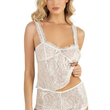 Arias Closet Ekru Saten Şort Takımı 9221