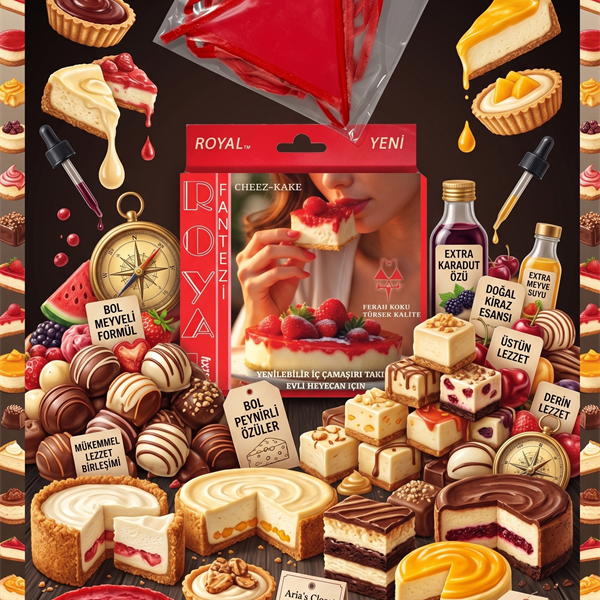 Arias Closet Fantezi Tüketilebilen Yenilebilir Cheesecake Aromalı İç Çamaşırı Takımı