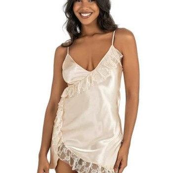 Arias Closet Fildişi Kısa Saten Gecelik 8229