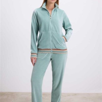 Arias Closet Kadife Dokulu Uzun Kollu Sweatshirt Ve Pantolon Takımı