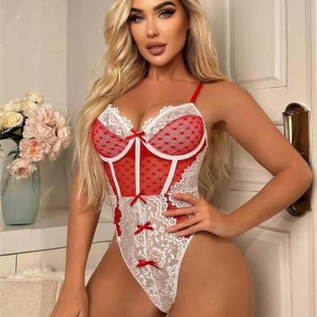Arias Closet Kırmızı Fantezi Body Hemşire Kostümü