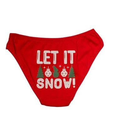 Arias Closet Kırmızı Yılbaşı Desenli Let İt Snow Pamuklu Külot 