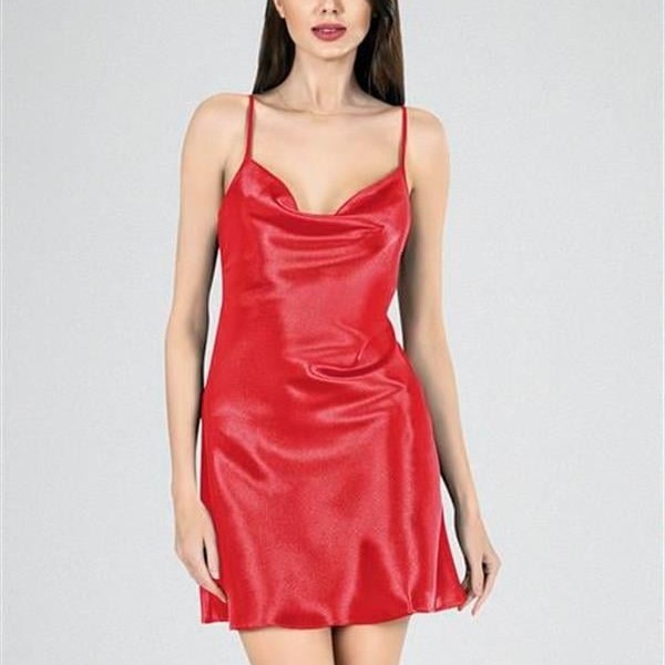 Arias Closet Kısa Gecelik Degaje  Kırmızı 7740