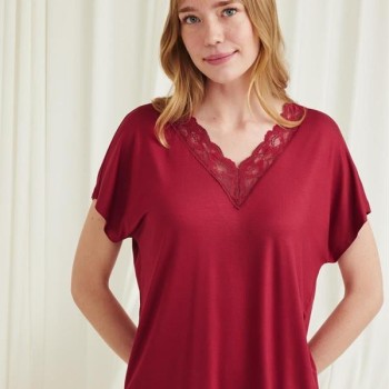 Arias Closet Kısa Kollu Dantelli V Yaka Şort Pijama Takımı