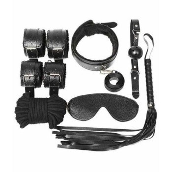 Arias Closet Kol Bacak İp Maske Kelepce Ağız Topu Kople Deri Set