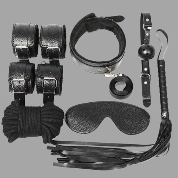 Arias Closet Kol Bacak İp Maske Kelepce Ağız Topu Kople Deri Set