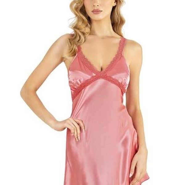 Arias Closet Mercan Kısa Saten Gecelik 8226