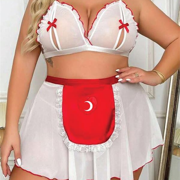 Arias Closet Özel Tasarım Büyük Beden Fantezi Hemşire Kostümü