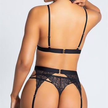 Arias Closet Özel Tasarım Leopar Desenli Dekolteli Fantezi Jartiyer Takımı