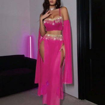 Arias Closet Özel Tasarım Pembe Dansöz Kostümü