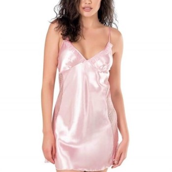 Arias Closet Pembe Kısa Saten Gecelik 8105