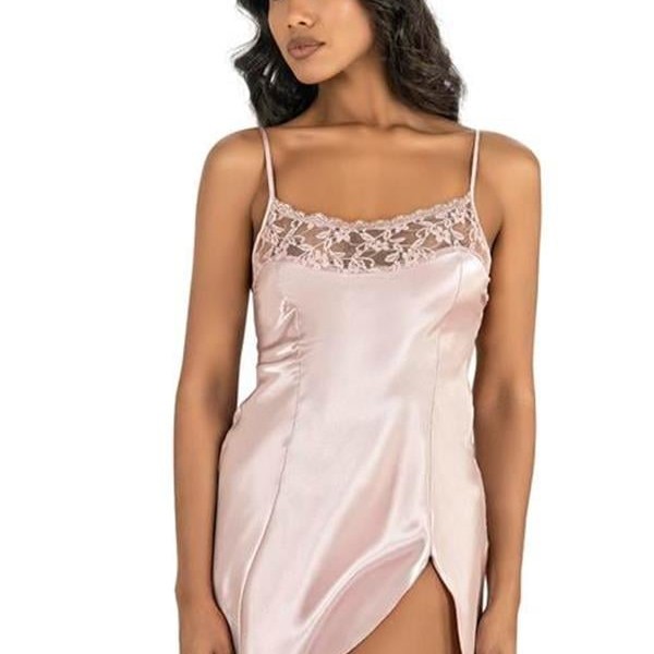 Arias Closet Pudra Kısa Saten Gecelik 8217