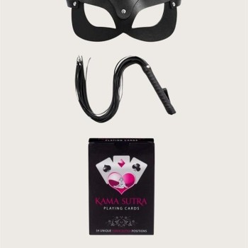 Arias Closet Sexy Görselli Oyun Kartı Kama Sutra Kırbaç Maske Set