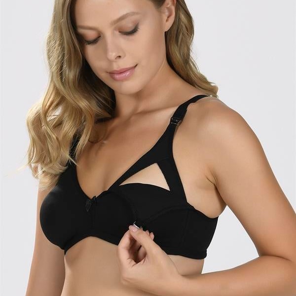 Arias Closet Siyah Dikişsiz Emzirme Sütyeni