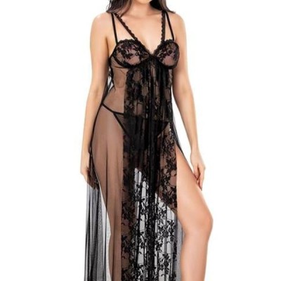 Arias Closet Siyah Kısa Tül Gecelik