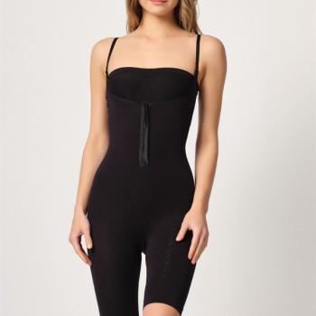Arias Closet Siyah Mı Emay 2093 Ön Agraflı Göğsü Açık Paçalı Boy Korse