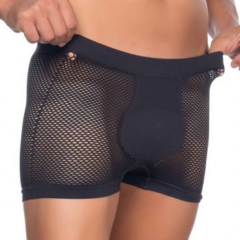 Arias Closet Siyah Mı Emay 2106 Fileli Soft Erkek Boxer