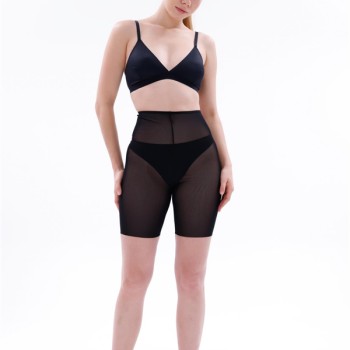 Arias Closet Siyah Mı Emay 2705 Lazer Tül Toparlayıcı Paçalı Boxer Hayalet Korse