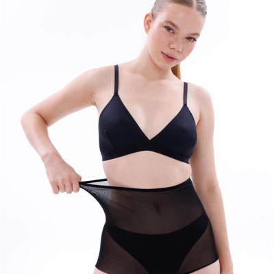 Arias Closet Siyah Mı Emay 2706 Lazer Tül Toparlayıcı Slip Hayalet Külot Korse